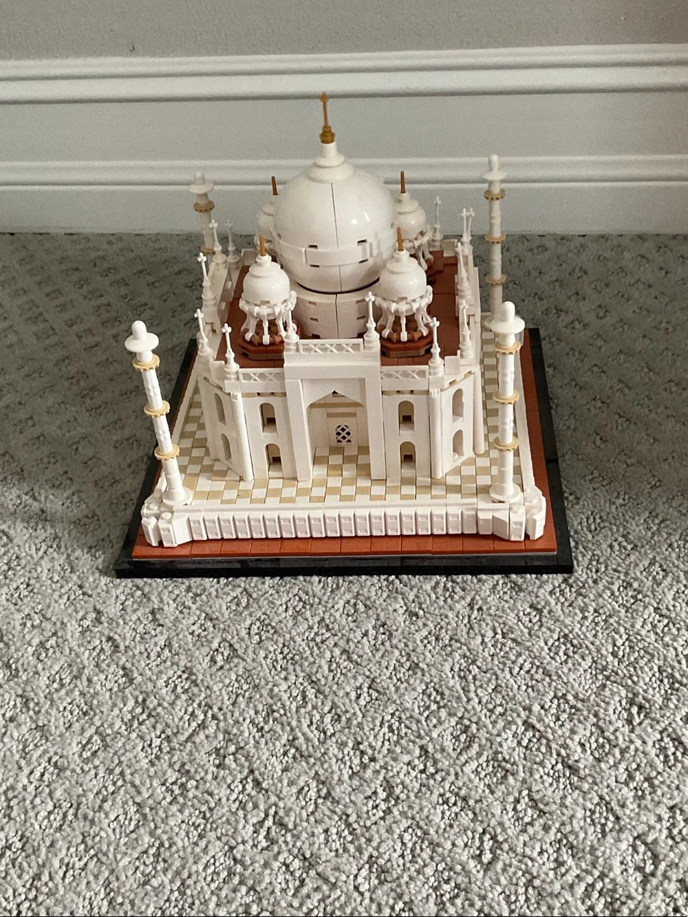 Lego White and Tan Taj Mahal Architecture Set with Gold Accents